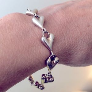 EUC Robert Lee Morris Sterling Heart Bracelet